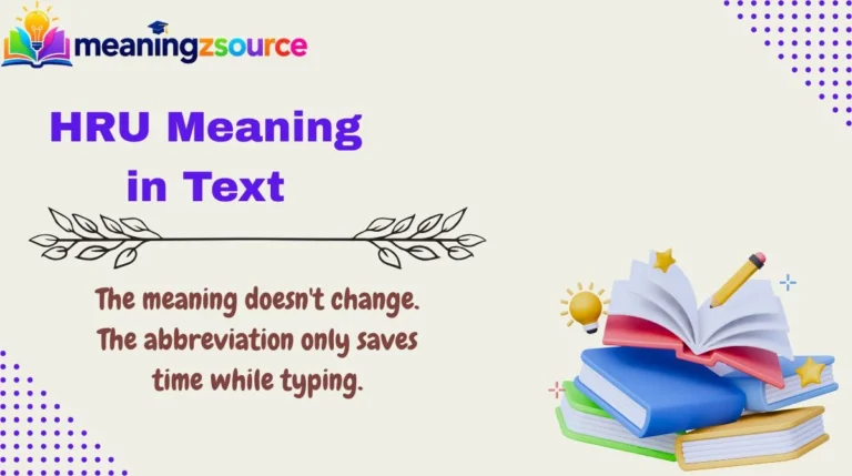 HRU Meaning in Text