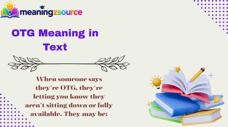 OTG Meaning in Text
