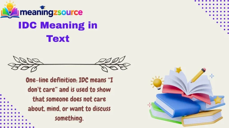 IDC Meaning in Text