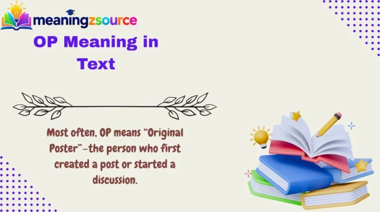 OP Meaning in Text